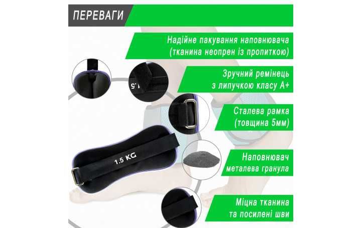 от 0.5 до 3 кг для фитнеса комфортные утяжелители на руки и ноги