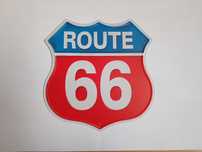 Nowy metalowy szyld Route 66 USA loft garaż club pub plakat