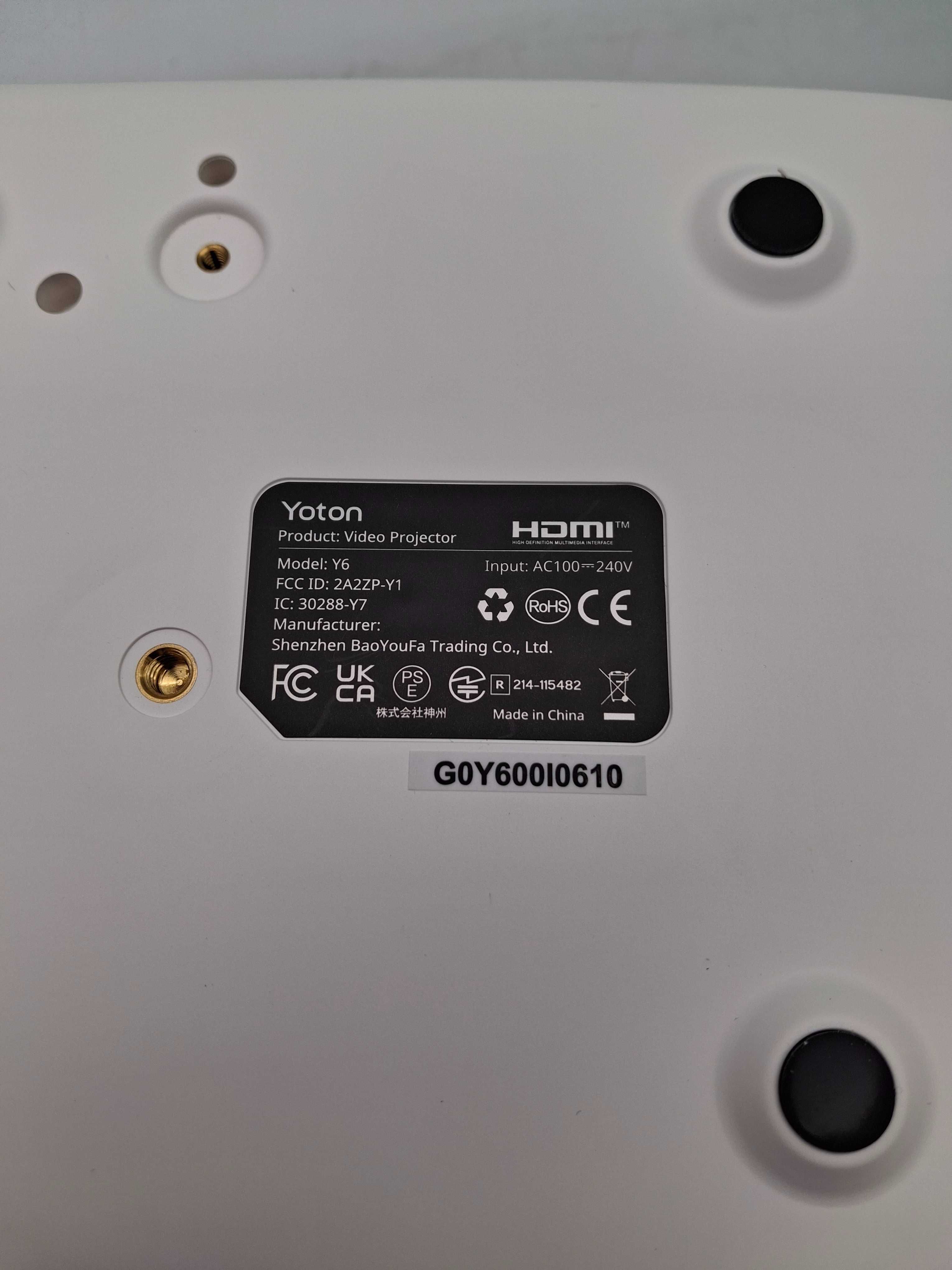 Projektor YOTON Y6 4K 1080P, 12000 lumenów, Bluetooth 5.2 JAK NOWY!