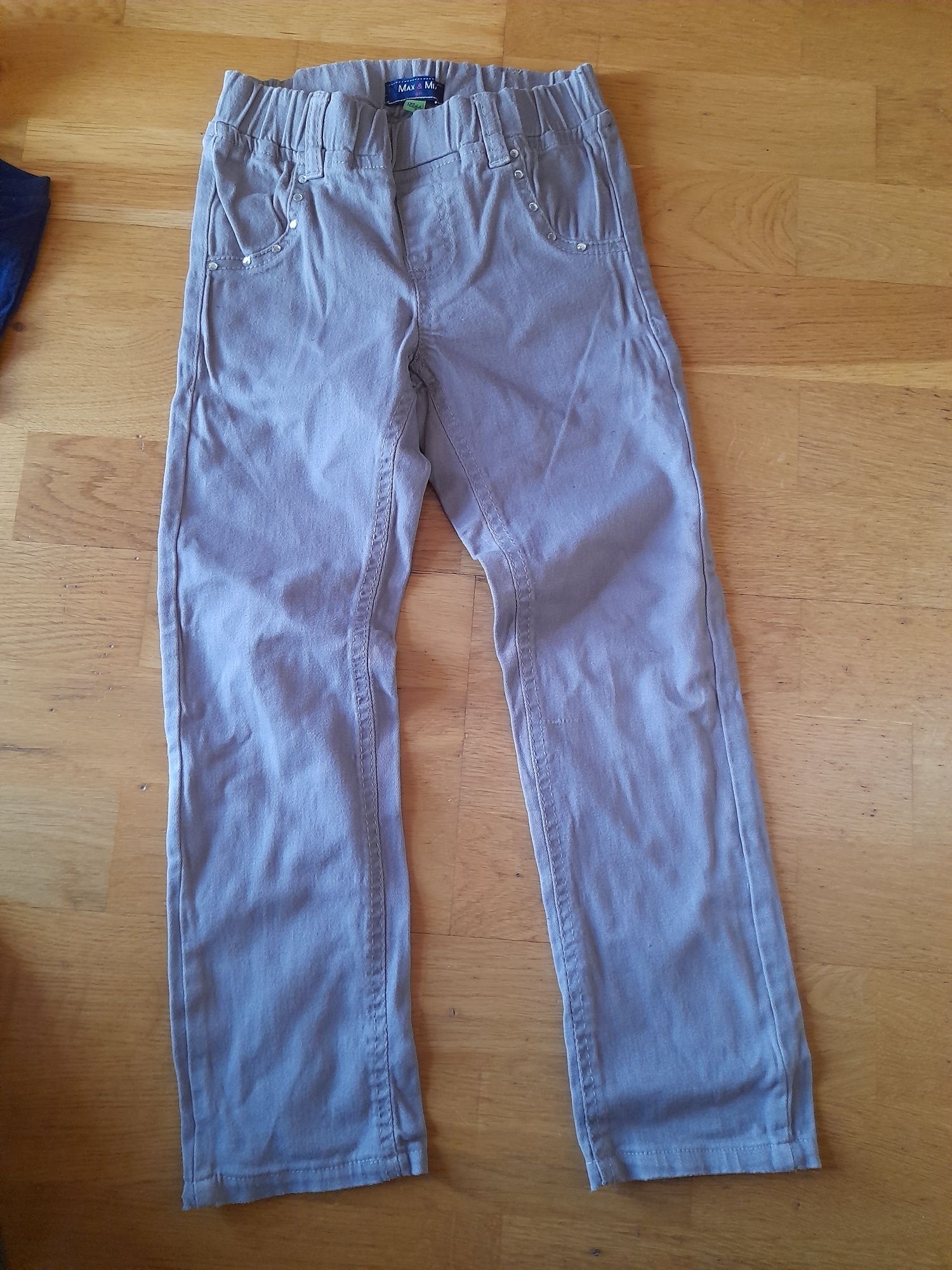 Spodnie szare dżinsy jeginsy leginsy 51015 r 122