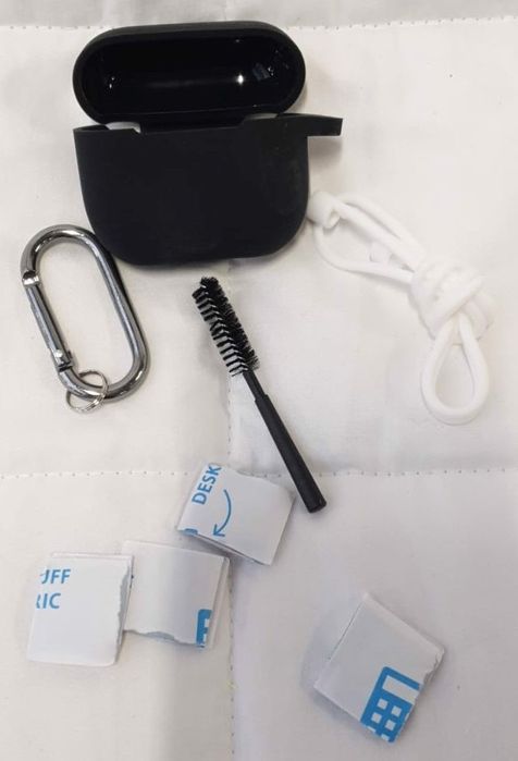 zestaw silikonowe etui na airpods 3 szczotka czarn