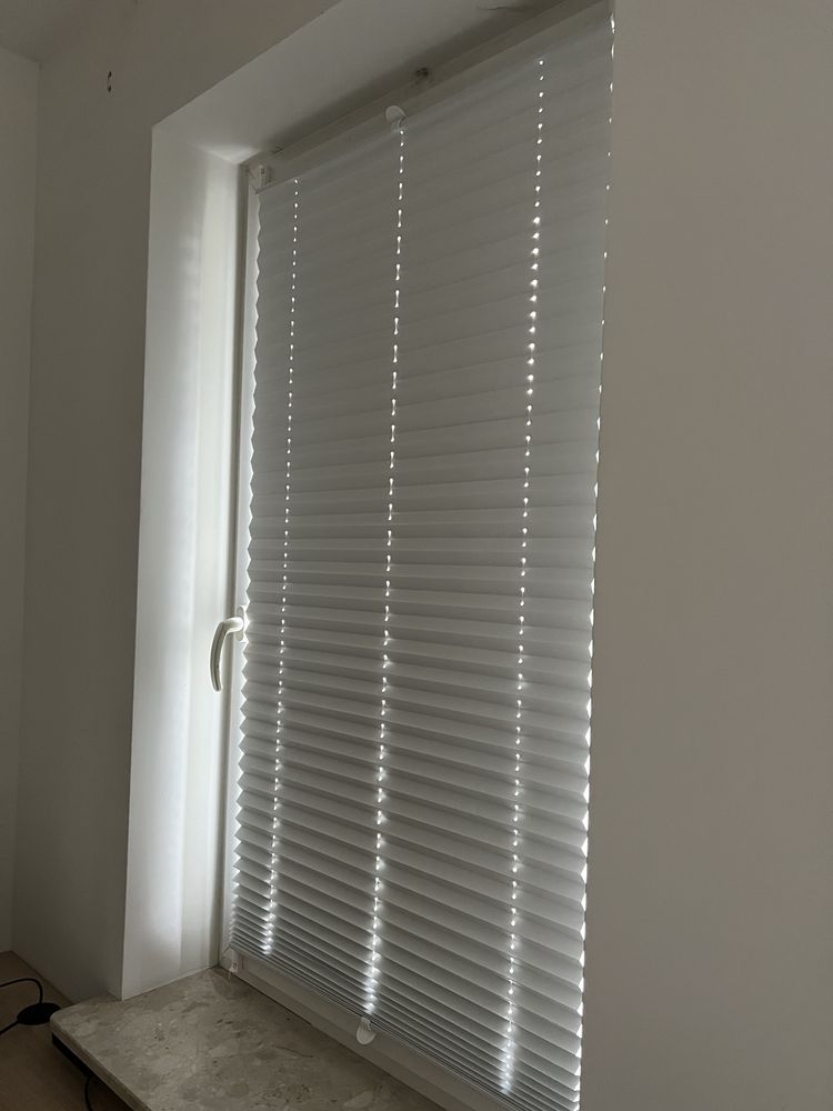 Thermo dwie plisy zaciemniające białe 61,5 cm x 150 cm