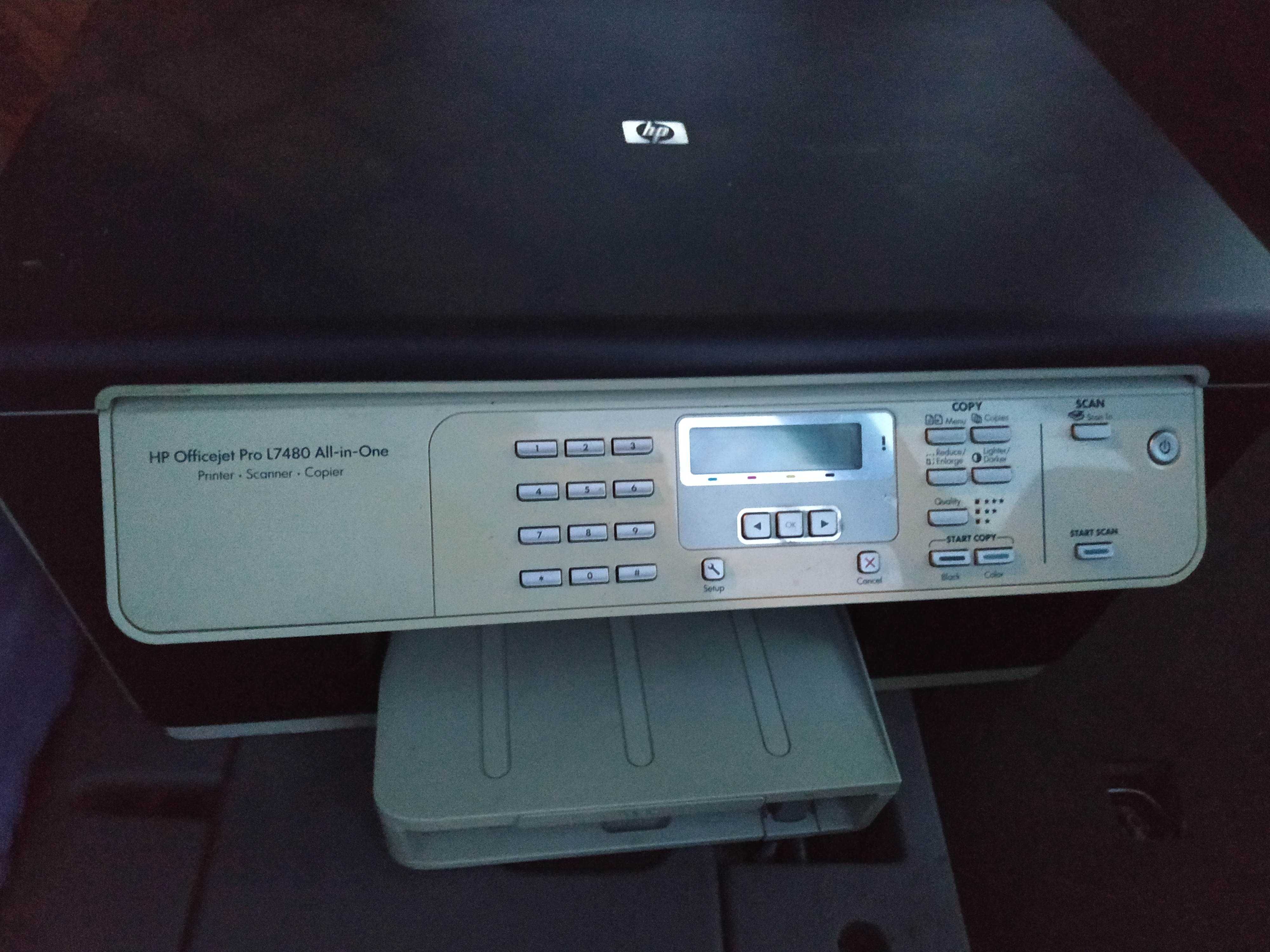 drukarka HP Officejet Pro L7480 All in One zaschnięty tusz