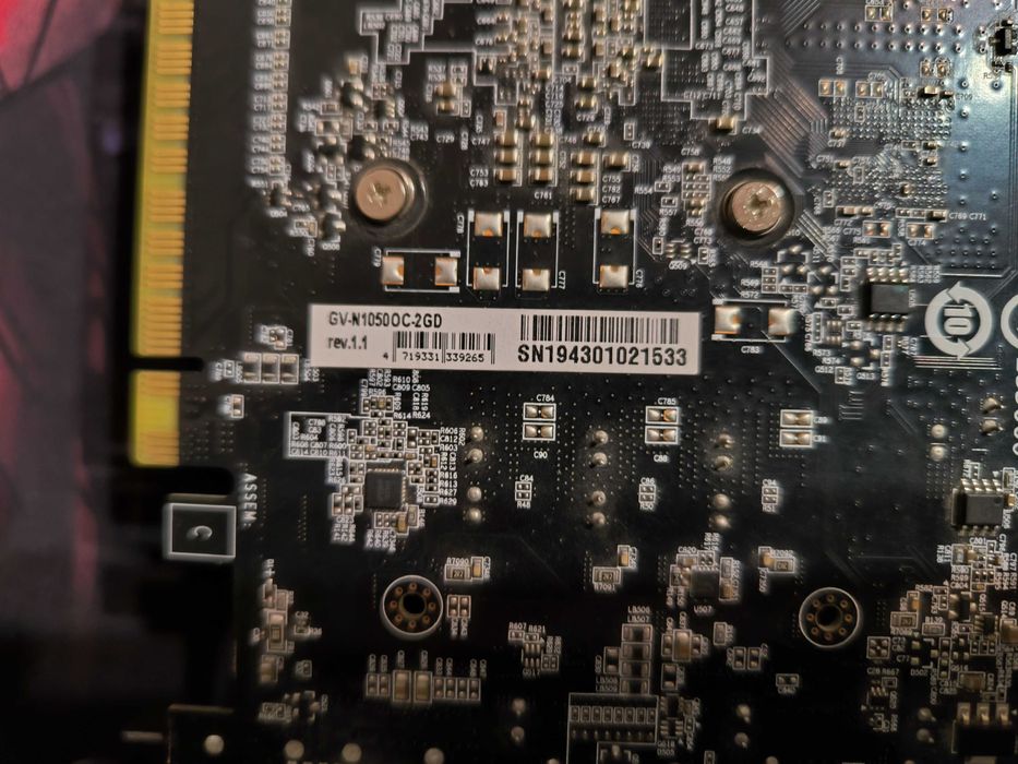 Відеокарта GTX 1050 2GB Gigabyte OC GDDR5 (GV-N1050OC-2GD) Б/В