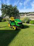 Kosiarka traktorek John Deere 145 Automatic 20 KM  V2 B&S– Super stan