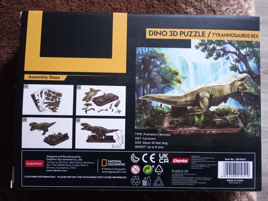 Nowe puzzle 3D Dino