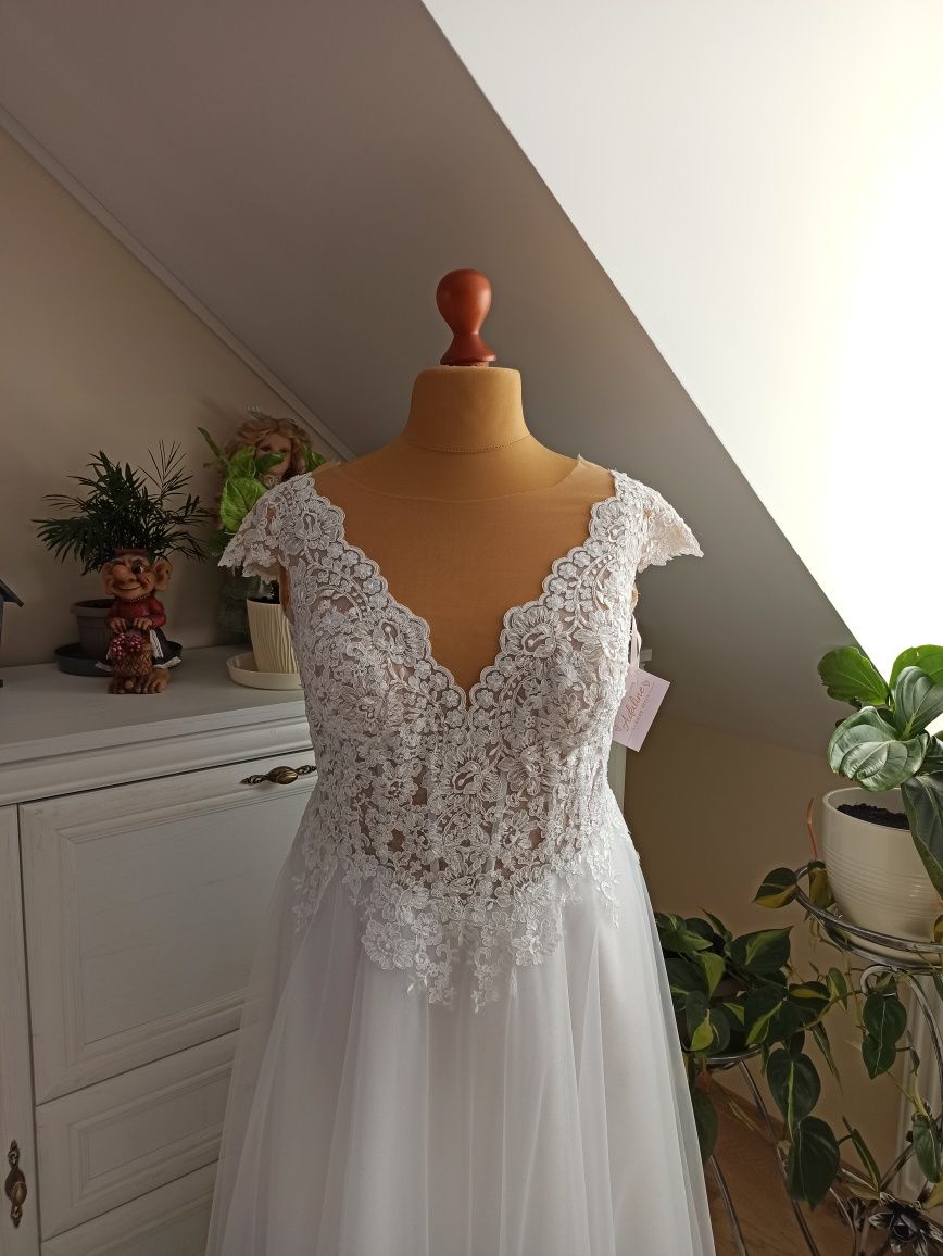 Suknia ślubna NOWE suknie ślubne PLUS SIZE duże rozmiary 48 50 52