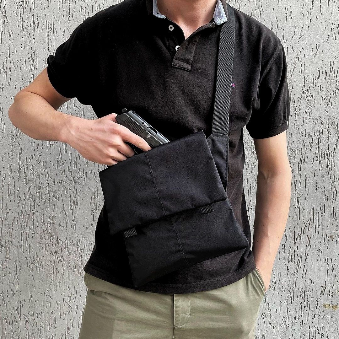 Качественная стильная мужская сумка с кобурой сумка мессенджер