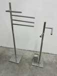 Toalheiro duplo em inox - conjunto