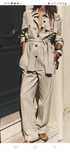 Lniany nowy damski garnitur safari r.38 Zara