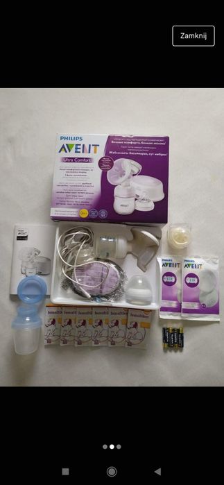 Elektryczny laktator Philips Avent natural ultra comfort plus dodatki