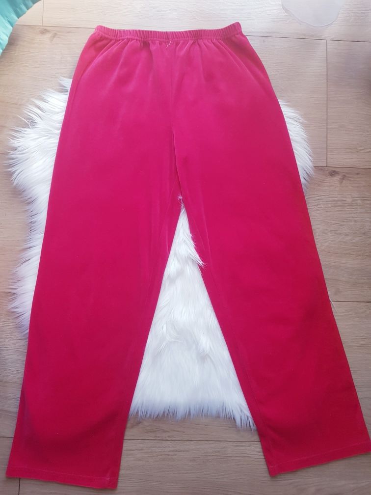 Welurowe spodnie dresy damskie  Top Vintage rozmiar L/XL.