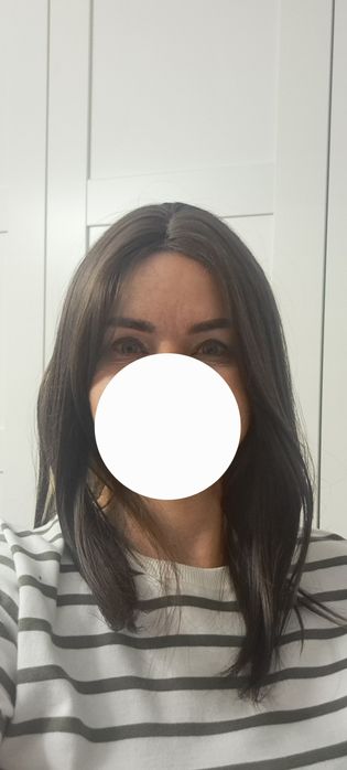 Peruka kolor czekoladowy  na siatce