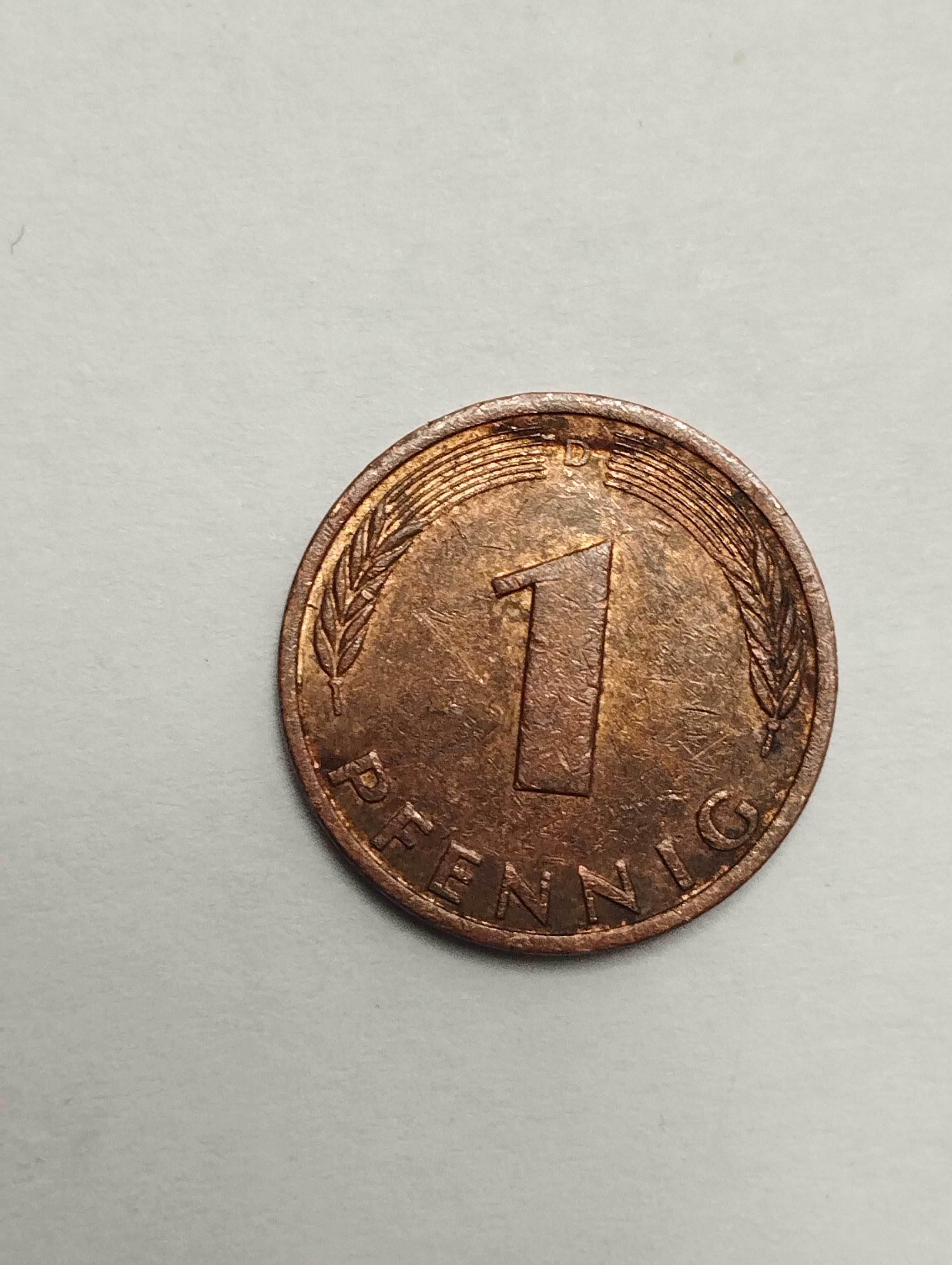 Sprzedam monetę Niemcy 1 pfennig 1982r. D stan dobry