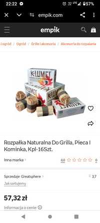 Podpałka do grila pieca i kominka