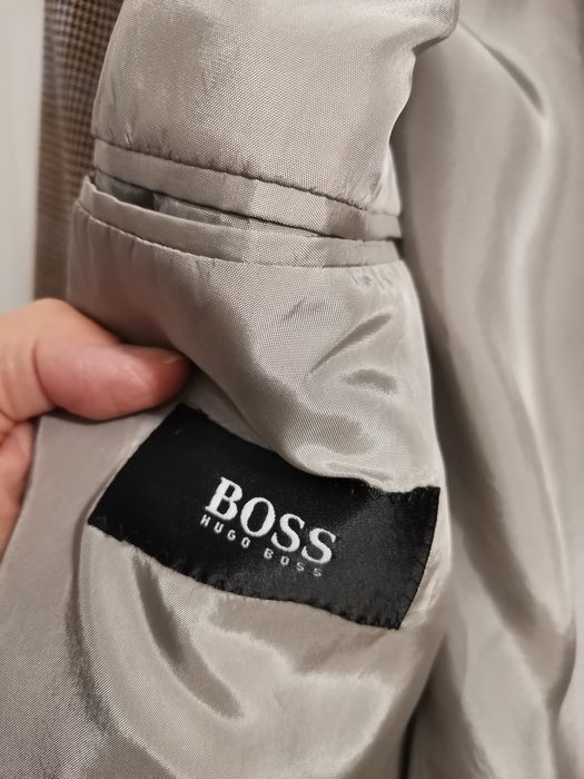 Marynarka Hugo Boss wełniana 100% beżowa M premium klasyczna