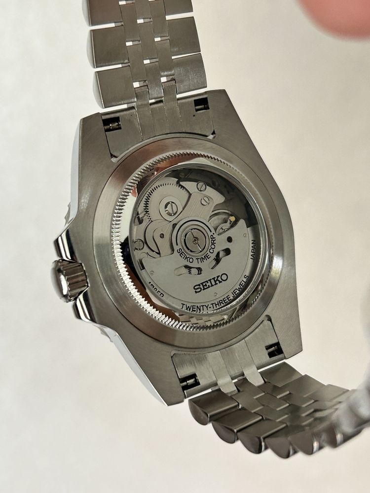 Seiko Pepsi GMT Mod, dual time, automat, jubilee, ceramic