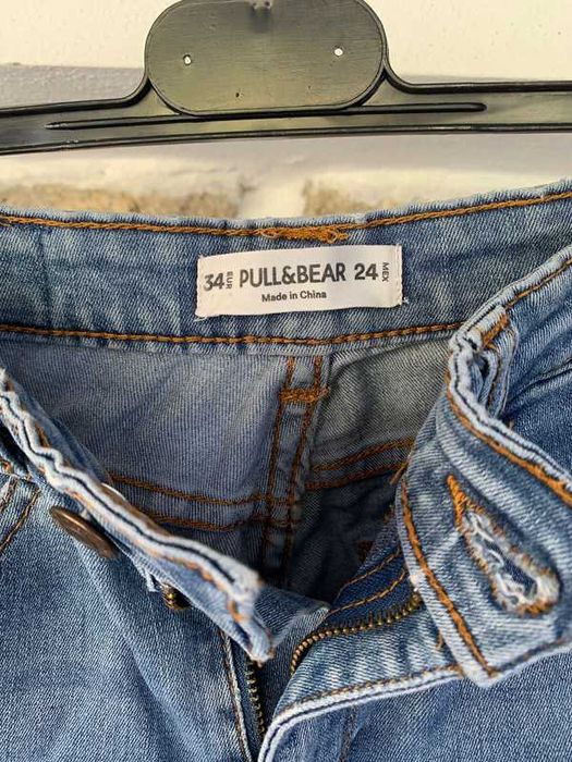 Calças de ganga lavagem média Pull&Bear