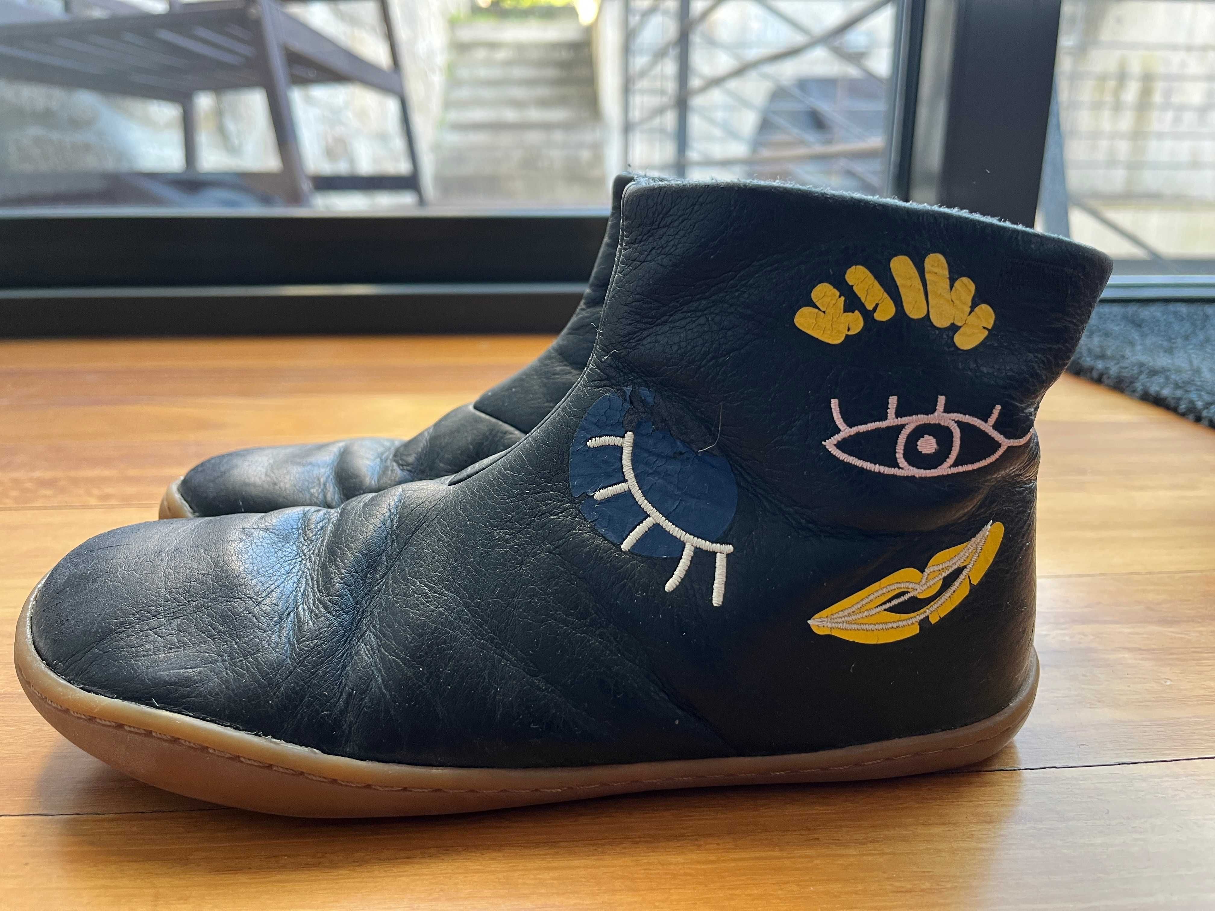 Botas Camper Menina Twins em azul marinho