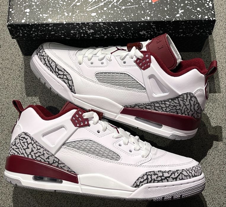 Кросівки air jordan spizike low team red джордан спайзик білі вишневі