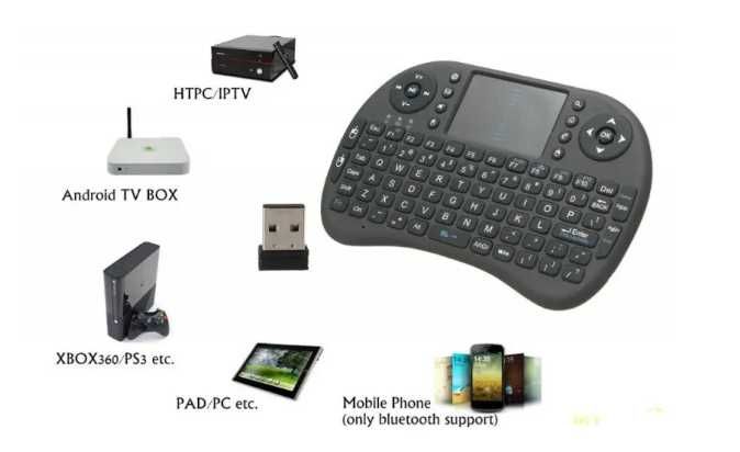 Безпровідна міні клавіатура, пульт, смарт ТВ, телевізорів, планшетів