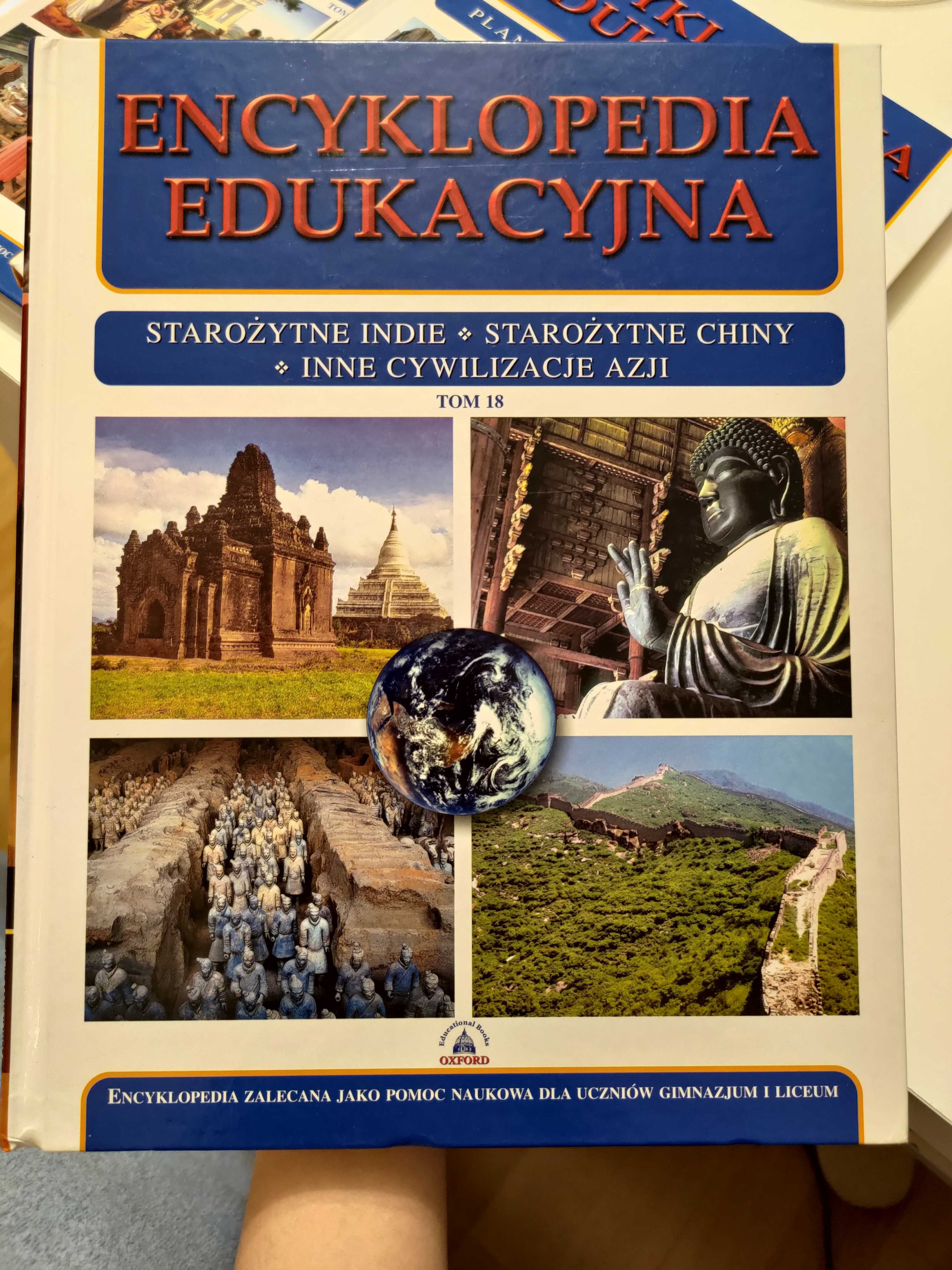 3 tomy encyklopedii edukacyjnej Oxfordzkiej literatura, Indie, Chiny,