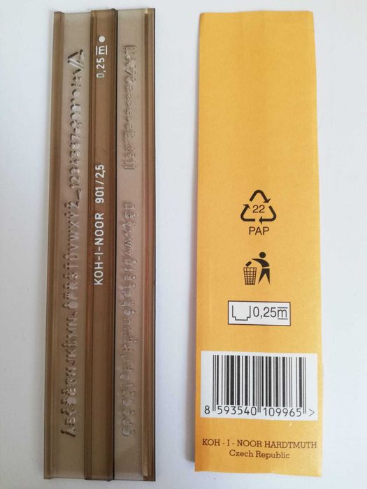 Szablon literowo-cyfrowy plastikowy Koh-i-Noor 6 sztuk