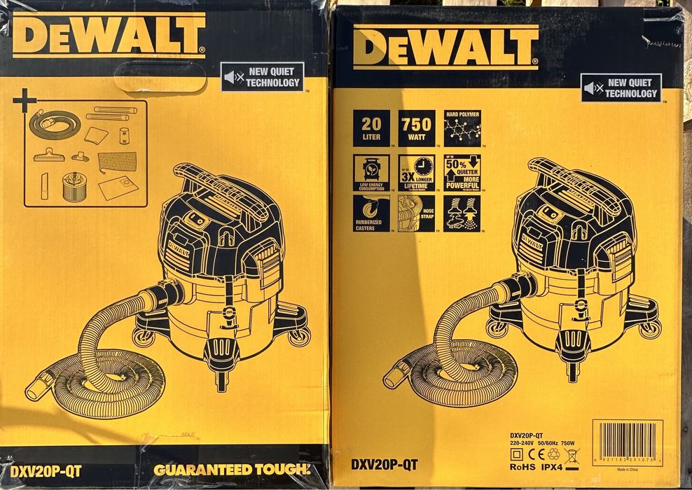 Промисловий пилосос 20 л 750 Вт  DeWalt Stealthsonic DXV20P-QT оригіна