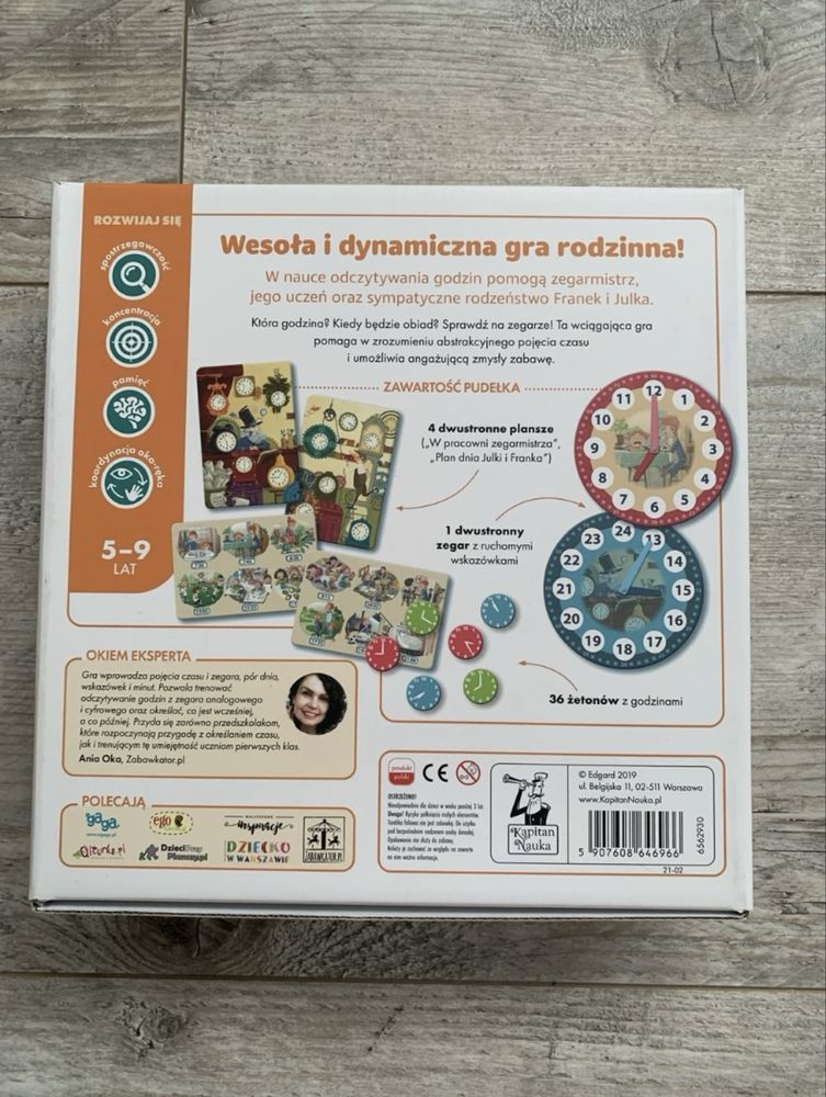 Zegar- gra edukacyjna Kapitan Nauka