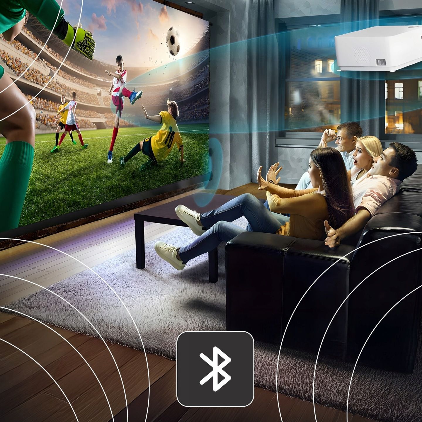 Projektor QIKtech Smart TV 4K 9000lm Bluetooth