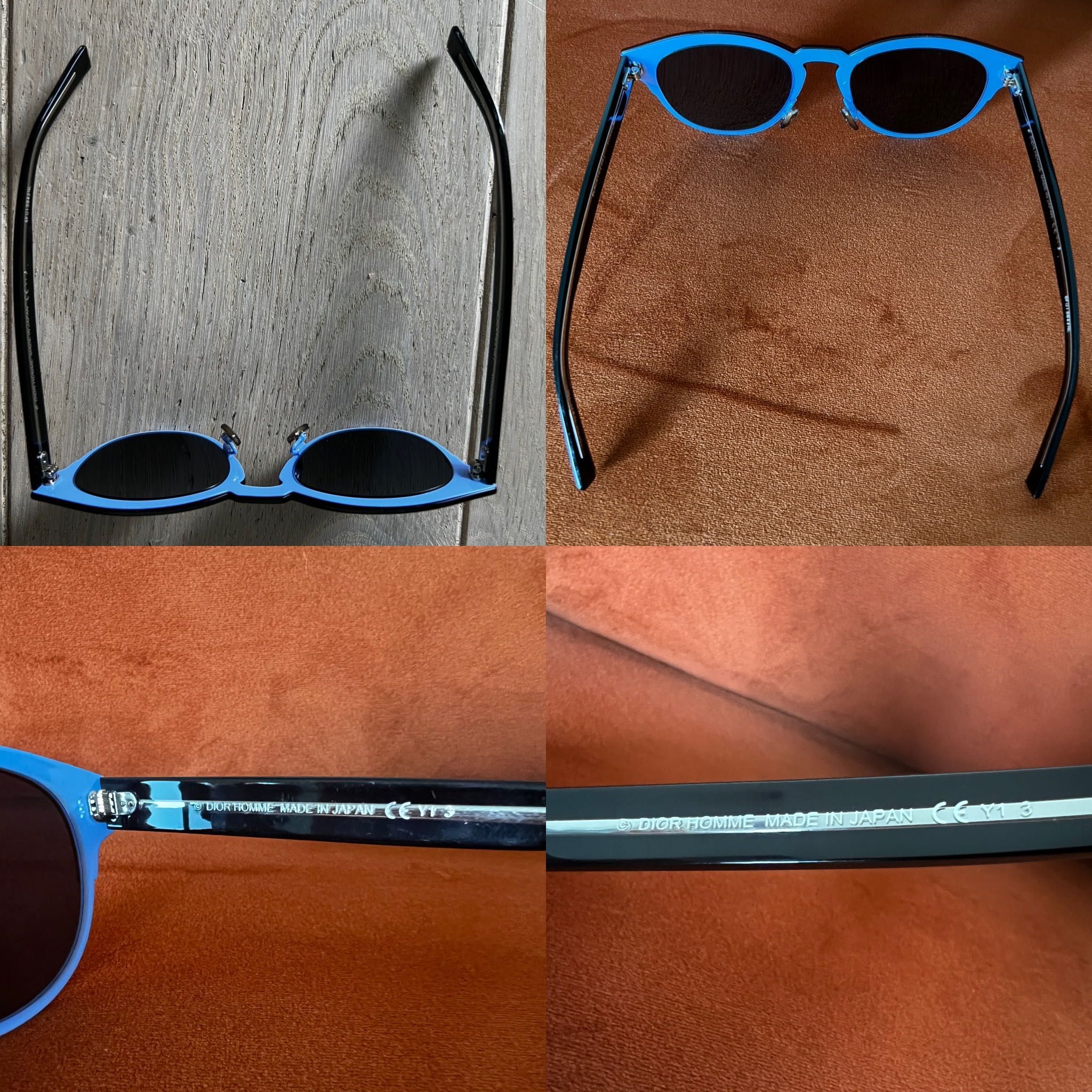 Okulary Dior Blacktie Blue Mirror Round Sunglasses (original)