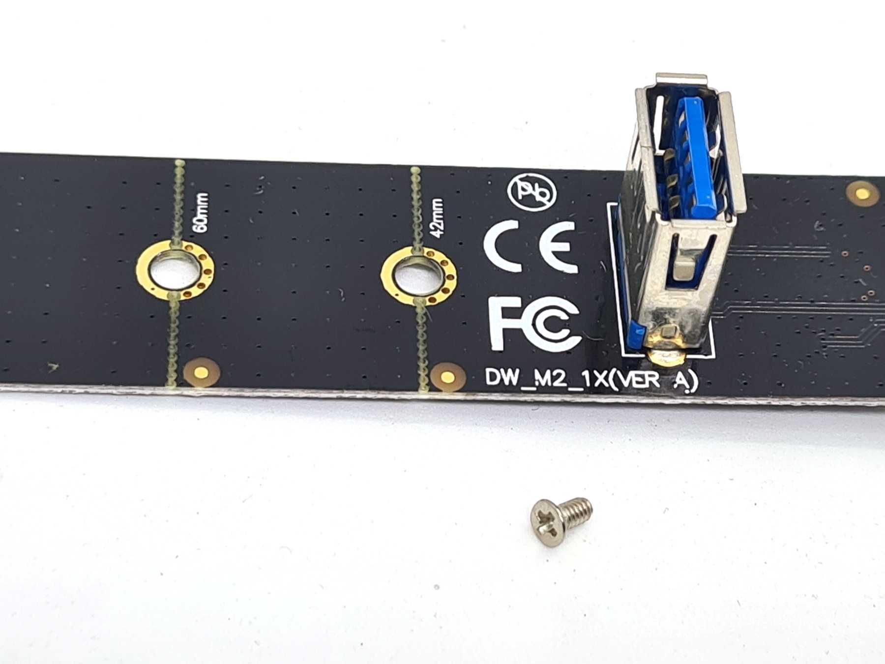 Райзер M2 переходник  ЧЕРНЫЙ->USB3.0 под райзер M.2 PCI-E м2