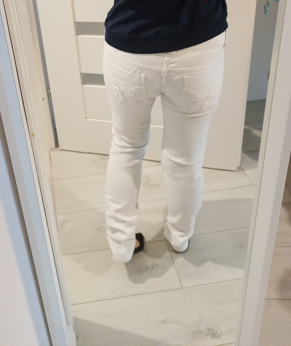 Spodnie jeansowe dżinsowe białe tally Weijl 38 m
