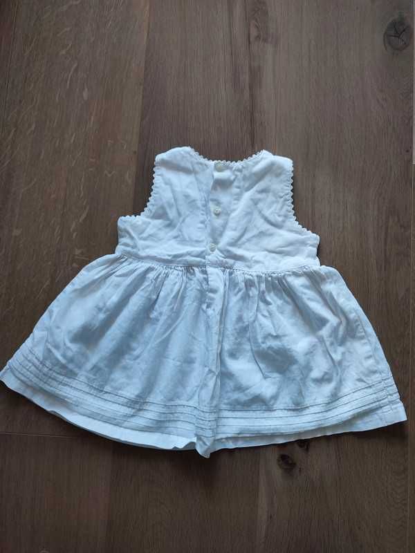 biała sztruksowa sukienka