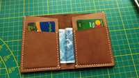 Portfel ręcznie robiony / włoska skóra / handmade / mini portfel