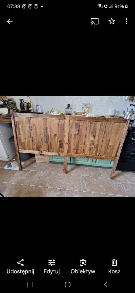Zaglowek drewniany 160 cm