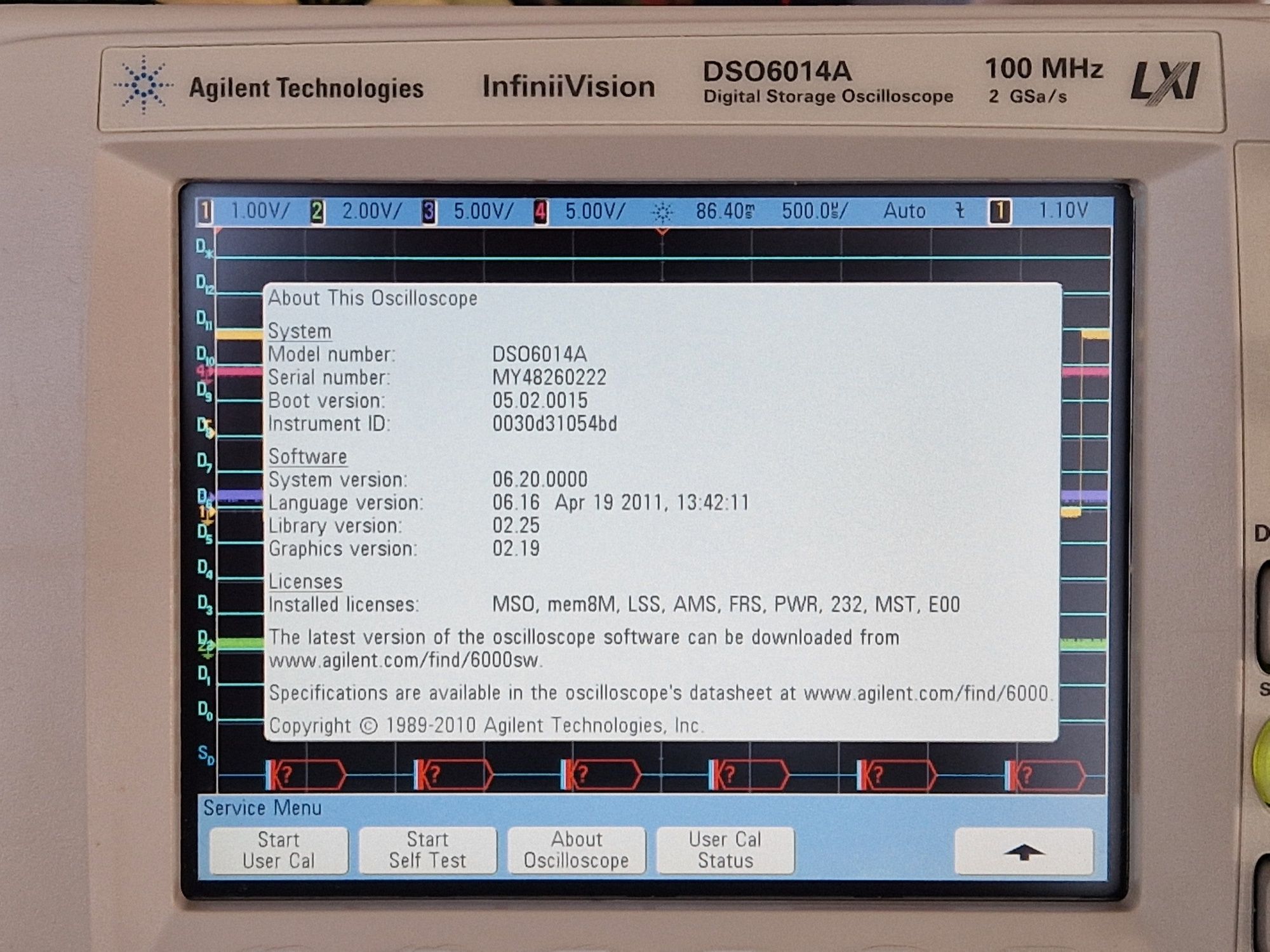 Oscyloskop Agilent Keysight HP DSO6014A
