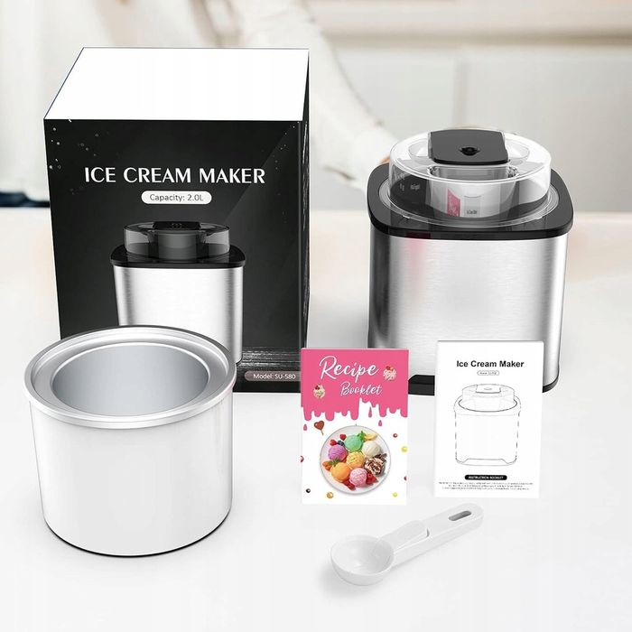 Maszyna Do Lodów Sorbetów Jogurtów Vpcok Direct SU-580 Stal