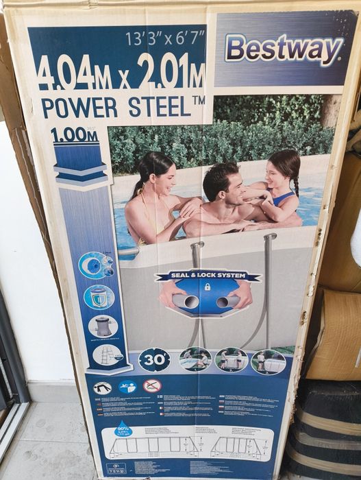 Basen Stelażowy Best Way 404x201x100 Kompletny z Drabinką Pompka Filtr