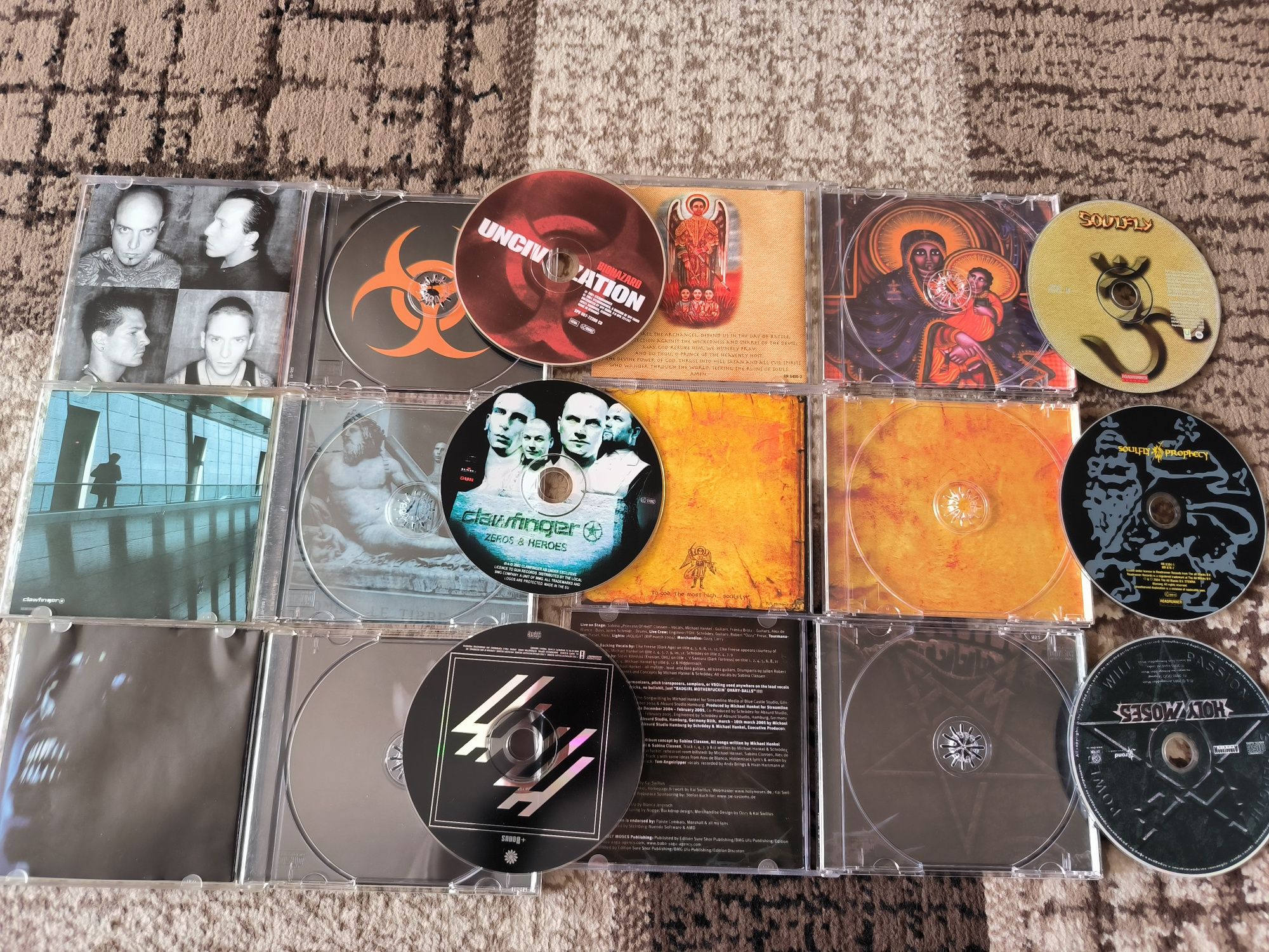 CD - Soulfly, Holy Moses, Marlyn Manson, Biohazard, Clawfinger