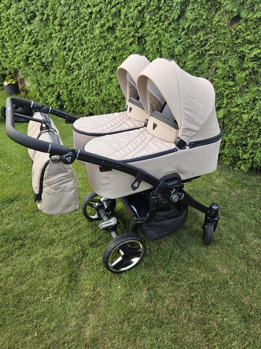 Zestaw bliźniaczy Junama Duo v3 + 2x Joie i-snug