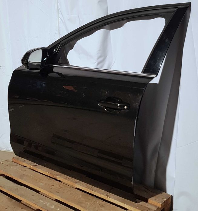 Drzwi Lewe Przednie Audi A8 D4 Czarne Kompletne z Boczkiem