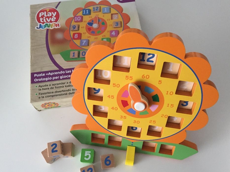 Puzzle Relógio Aprender as Horas