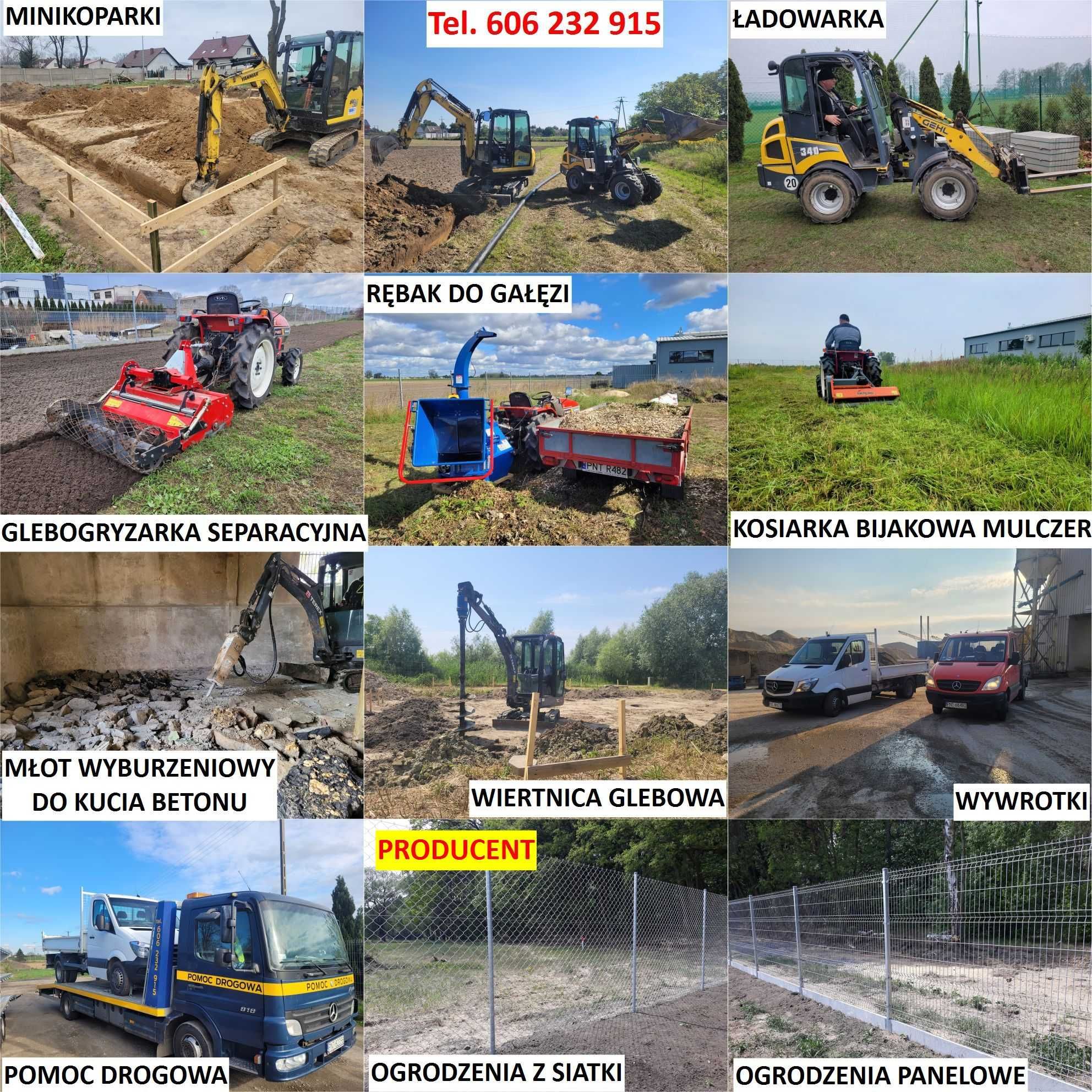 RĘBAK do gałęzi / USŁUGI RĘBAKIEM do gałęzi na mini traktorze / ZRĘBKI