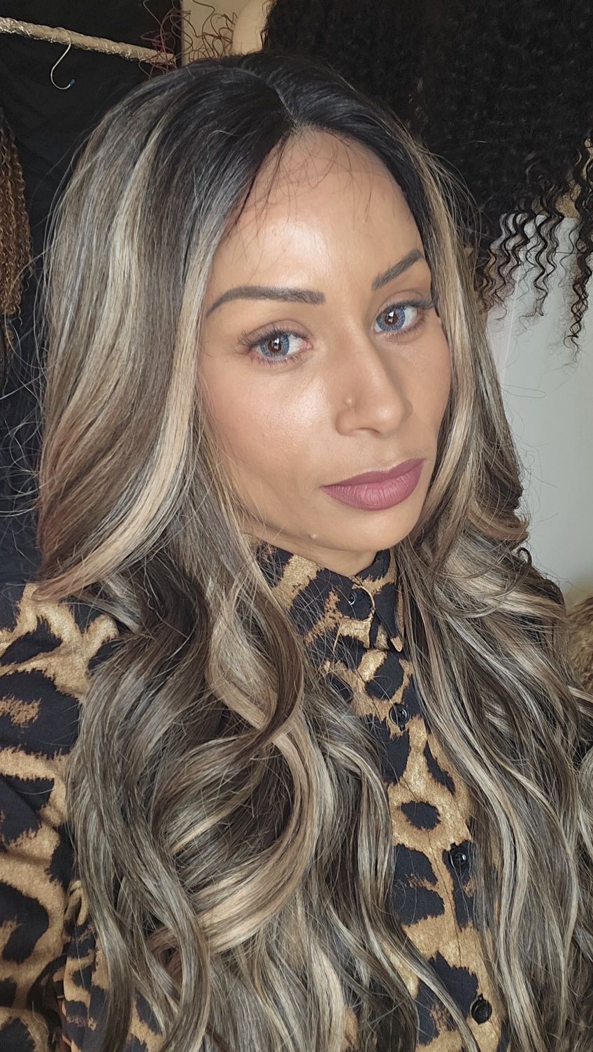 Lace front de fibra realista ao natural