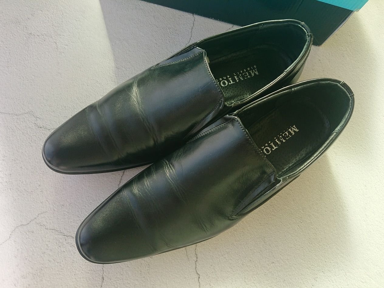 Туфли мужские классические чёрные из натуральной кожи 43 р. демисезон