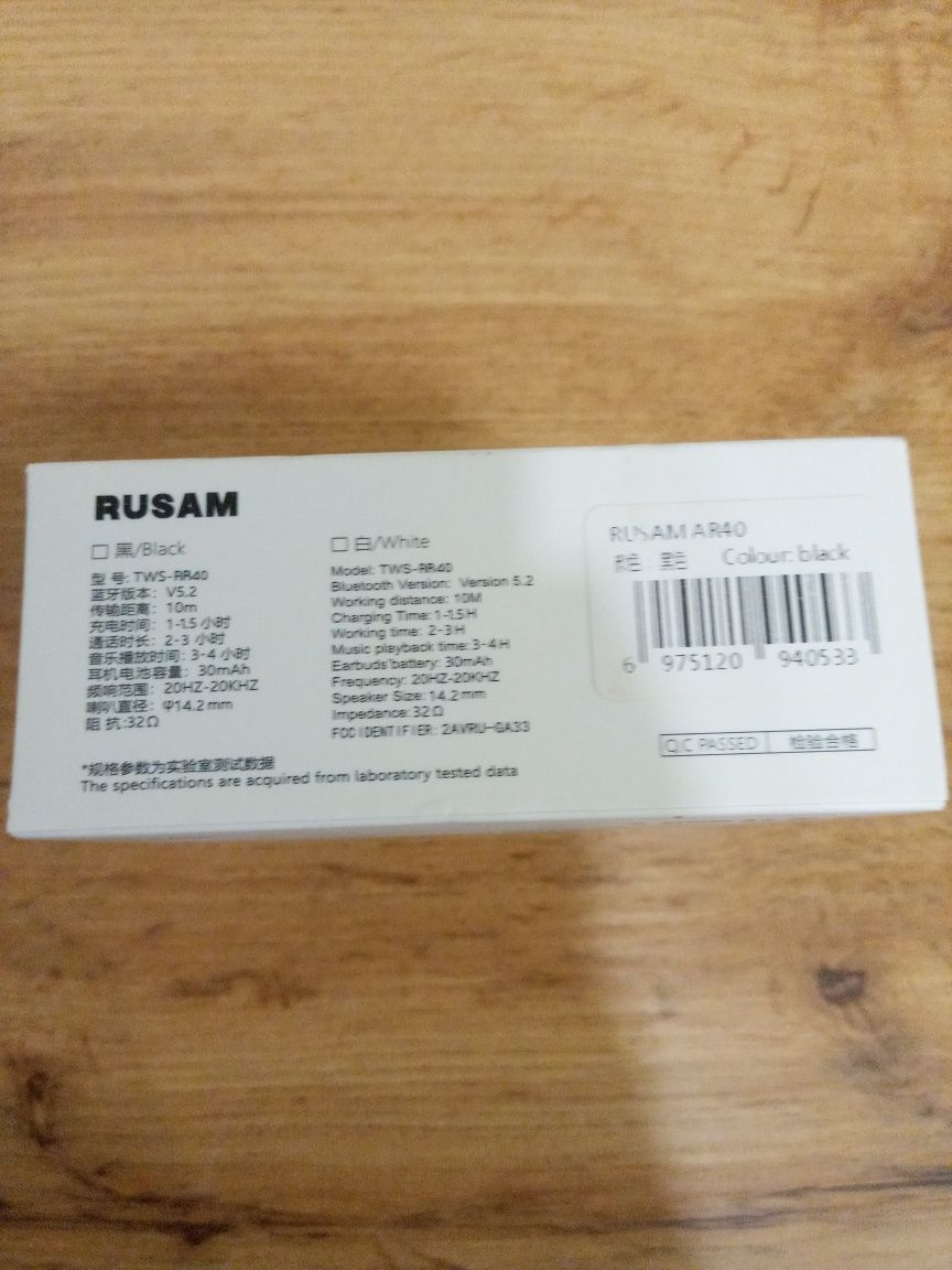 Продам новые наушники Rusam TWS-AR40