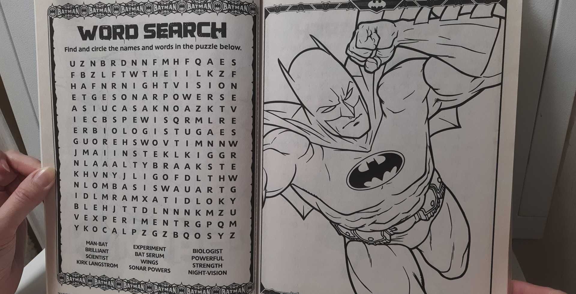 Бэтмэн Разукрашка на английском языке + Activity Book