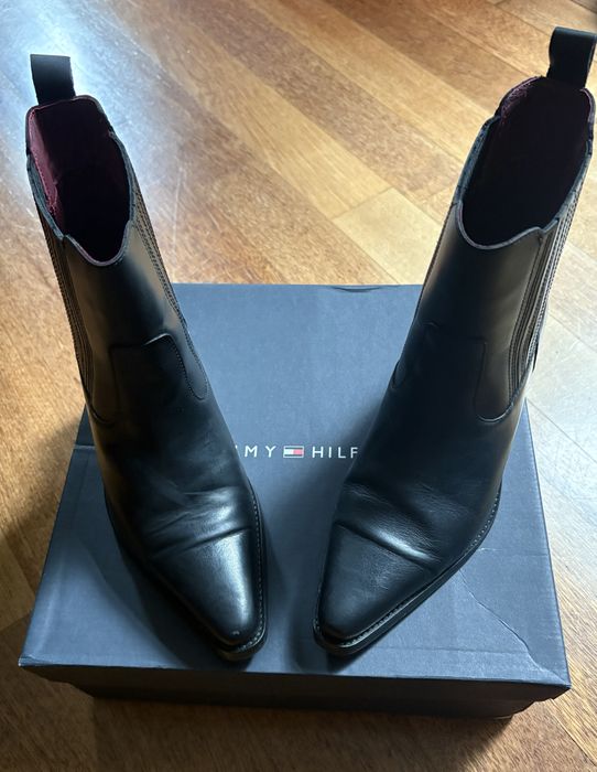 Tommy Hilfiger sztyblety 39 25 cm skóra