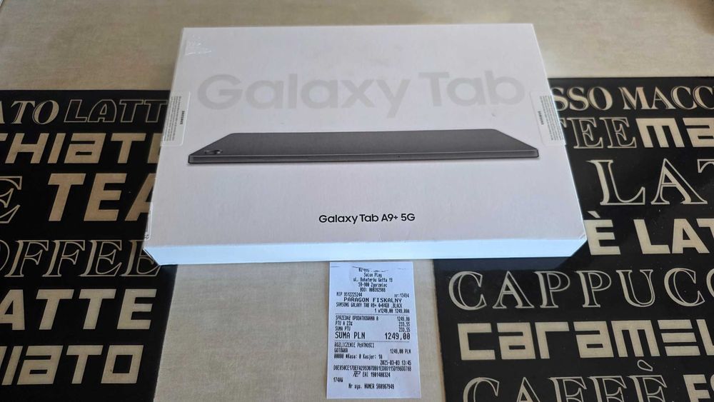 SAMSUNG TAB A9+ 5G 4/64GB NOWY szary paragon PLAY gwar.prod24M!Komplet